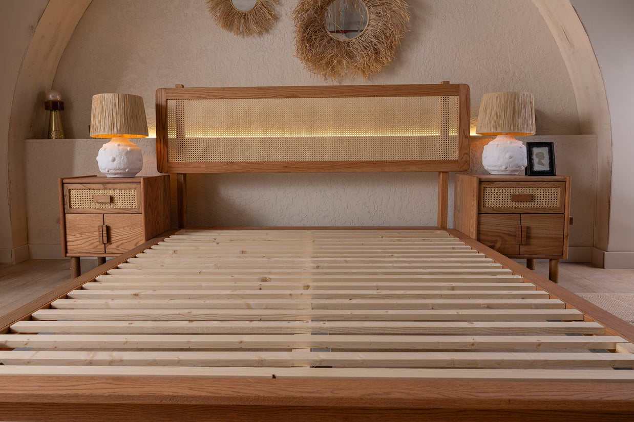Retro Wooden Bed Frame