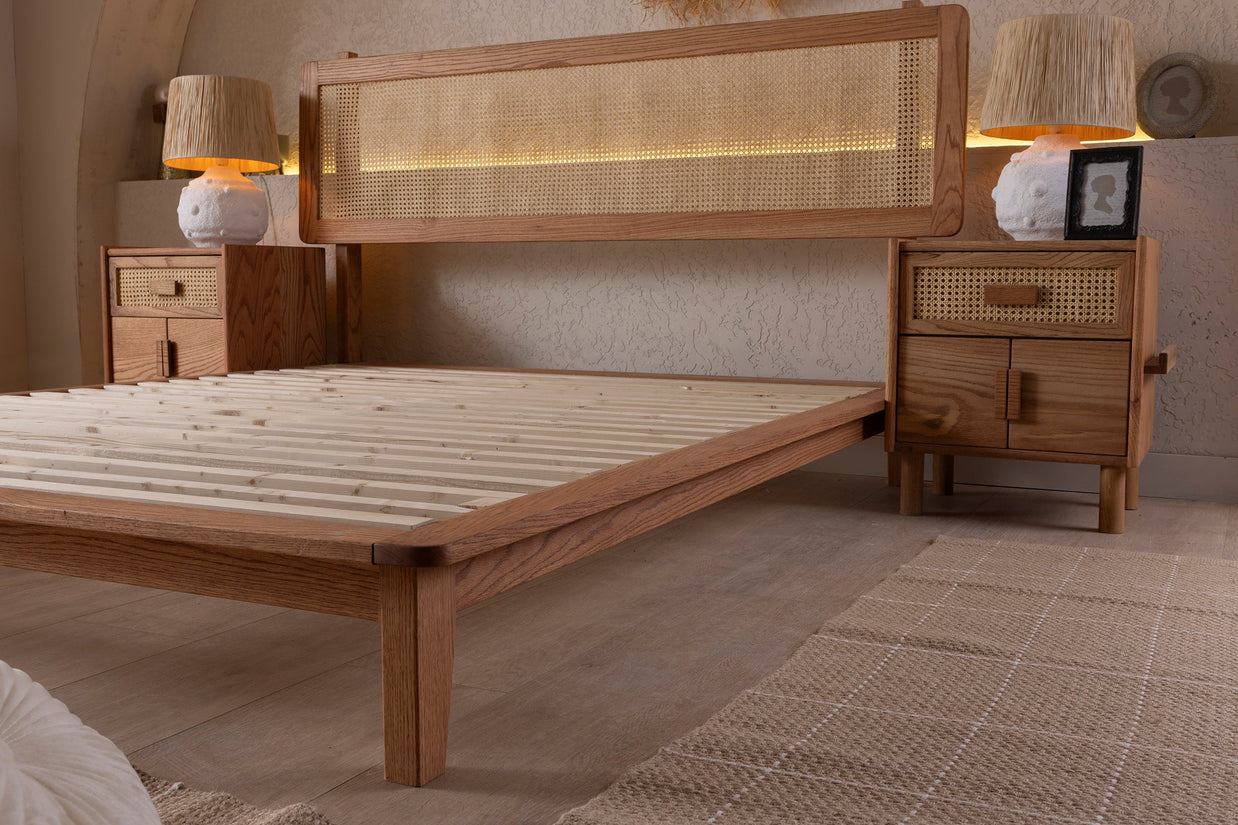 Retro Wooden Bed Frame