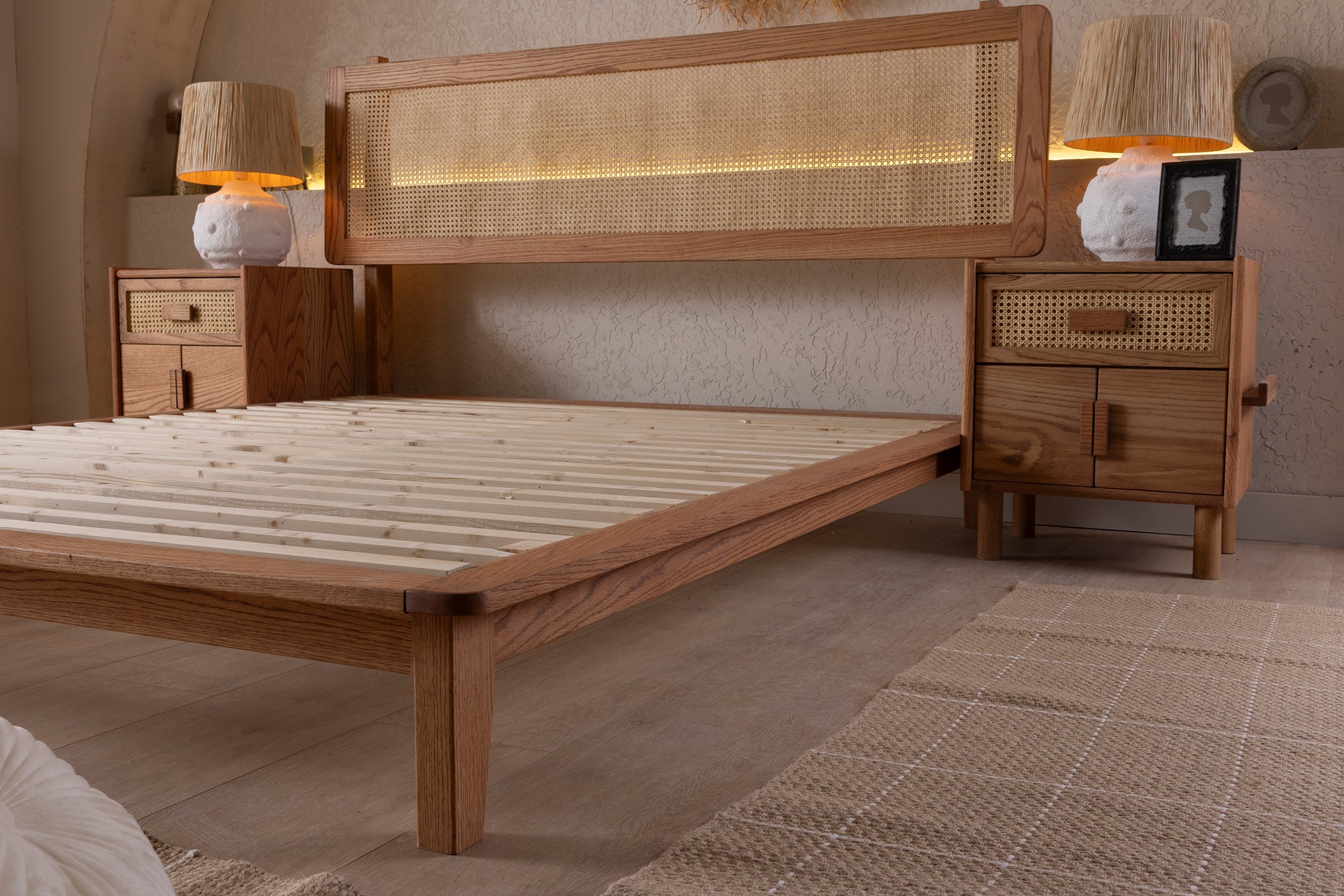 Retro Wooden Bed Frame