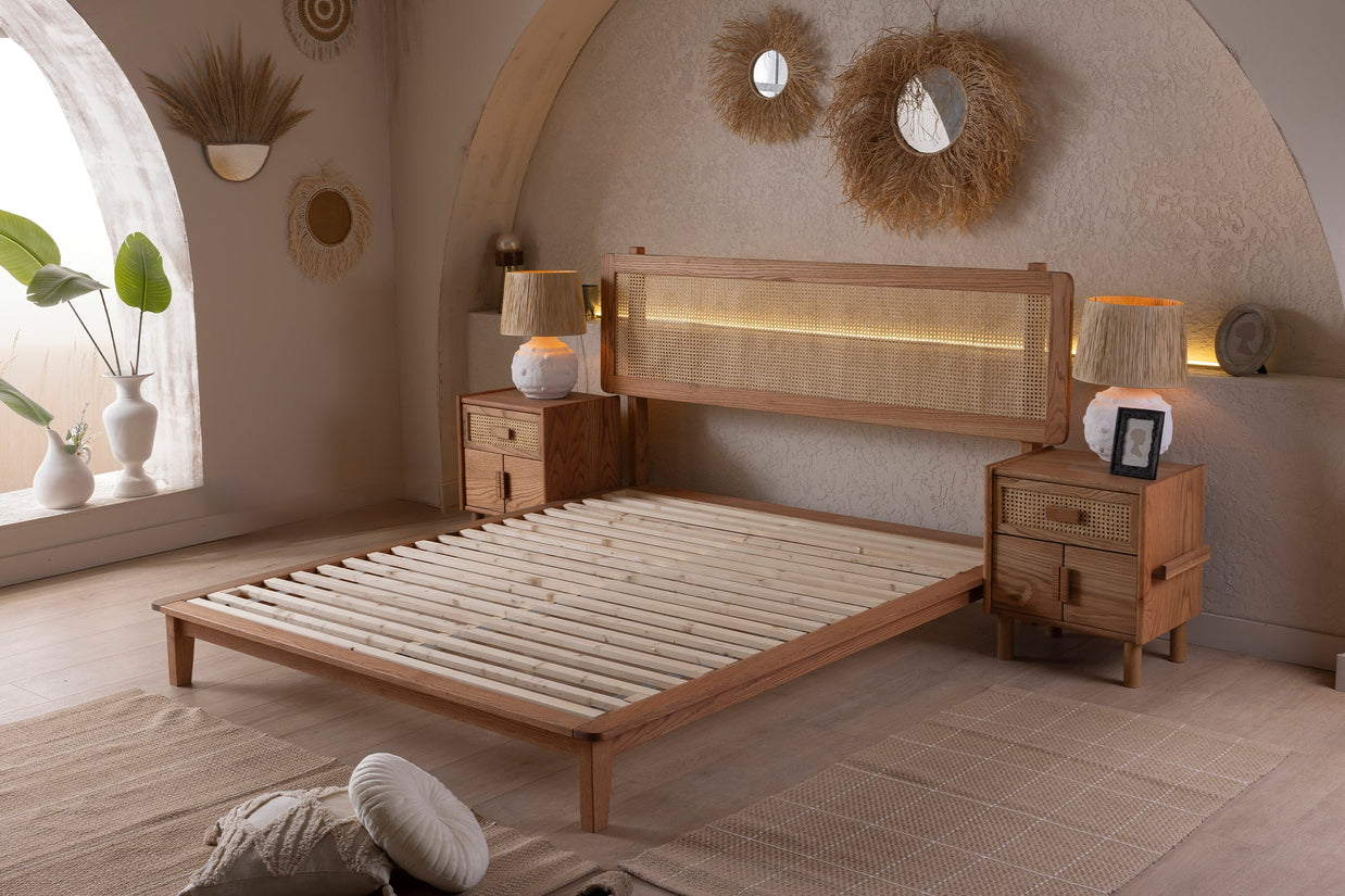 Retro Wooden Bed Frame