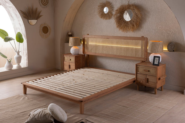 Retro Wooden Bed Frame